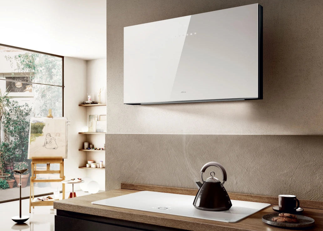 Elica PLAT WH/F/80 – Luxe Wandafzuigkap in Witte Afwerking met Slimme Technologie
