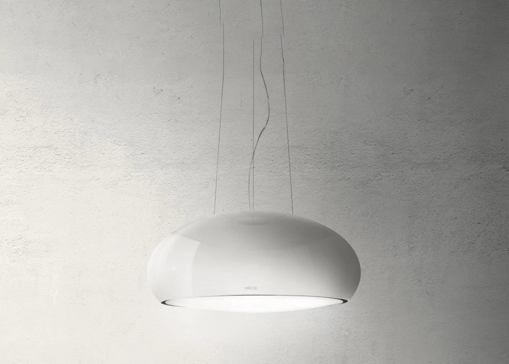Elica SEASHELL WH/F/80 – Hangende Witte Dampkap-Lamp voor Moderne Keukens