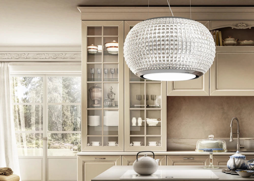 Elica INTERSTELLAR IX/F/65 – Luxe Eilandafzuigkap met 1152 Glaasjes