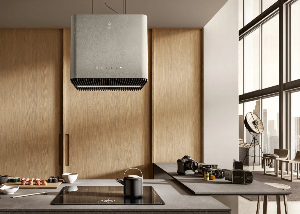 PIX CONCRETE/F/42 – Innovatieve Eilandafzuigkap in Cementlook