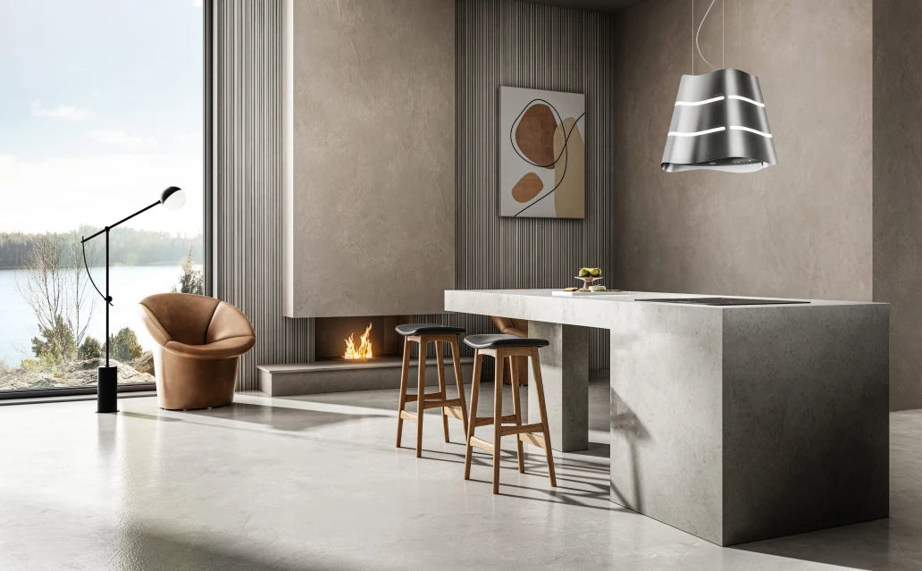 Elica WAVE UX IX/F/51 – Hangende Afzuigkap met Golvend Design in Roestvrij Staal