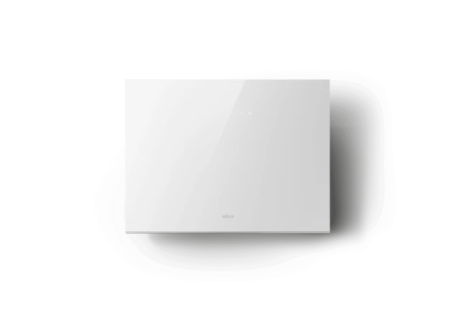 Elica PLAT WH/F/55 – Strakke 55 cm Wandafzuigkap in Wit Glas met Slimme Technologie