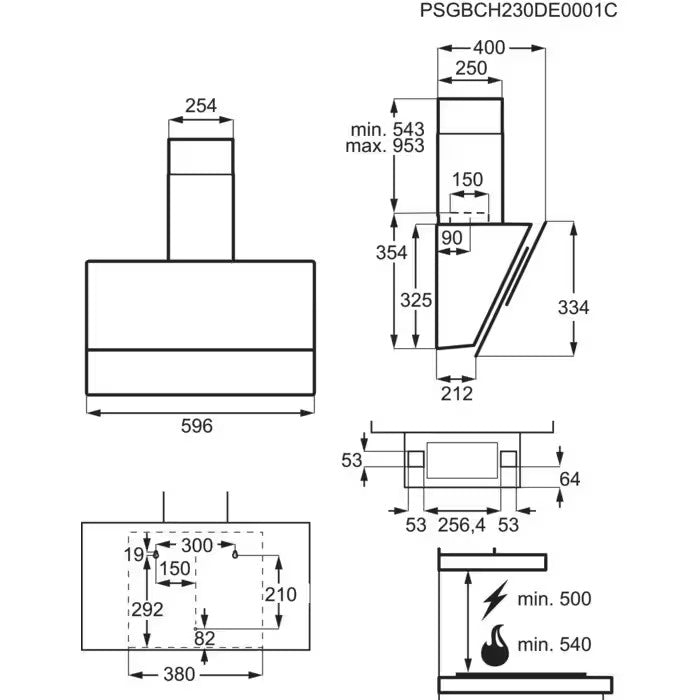 Electrolux LFV626K – Headfree wandafzuigkap met Krachtige Afzuiging en Stijlvol Design