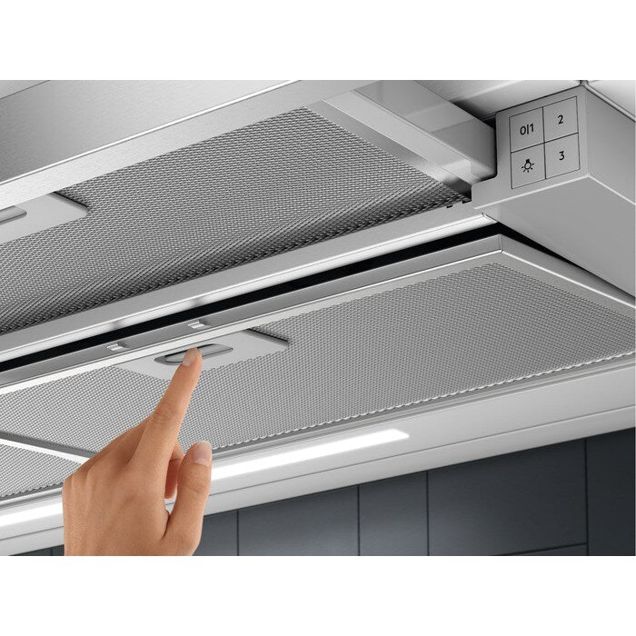 Electrolux LFP419X – Uittrekbare RVS Dampkap met Krachtige Afzuiging