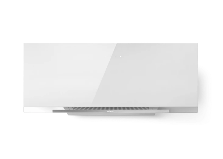 Elica APLOMB WH/A/90 witte wanddampkap, 90 cm breed, met LED-verlichting.