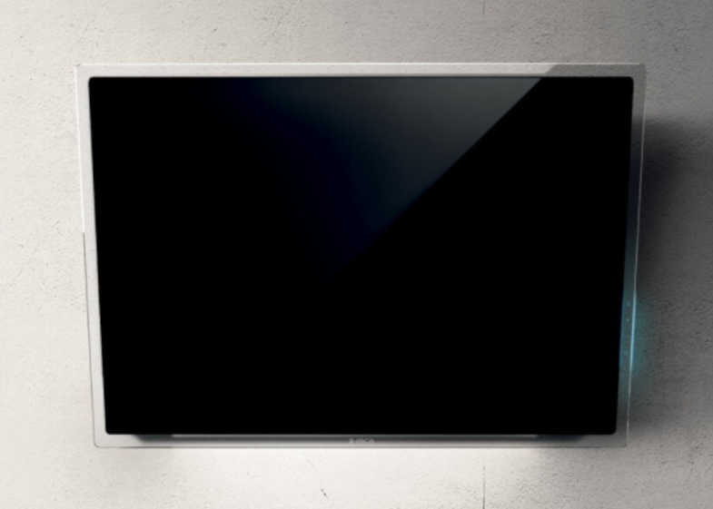 Elica ELLE BL/F/80 plafonddampkap in zwart met LED-verlichting, 80 cm breed.