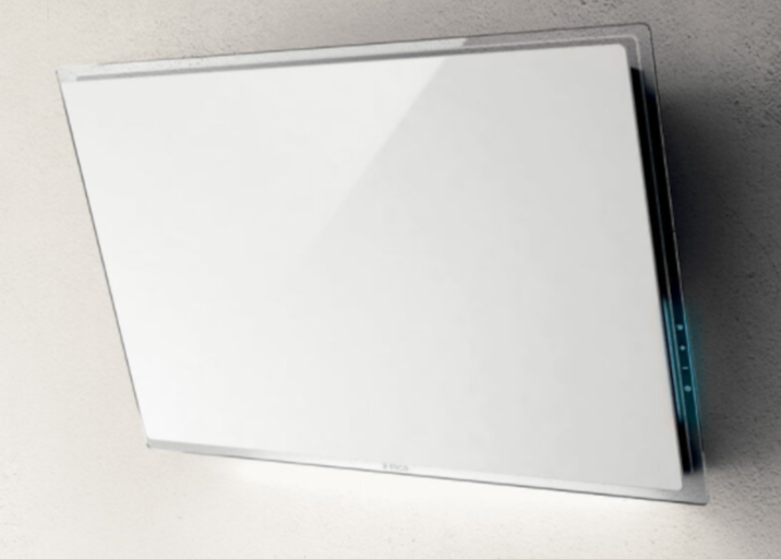 Elica ELLE WH/F/80 plafonddampkap in wit met LED-verlichting, 80 cm breed.