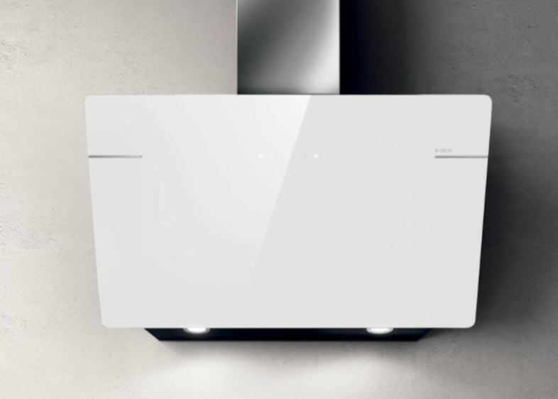 Elica L'ESSENZA WH/A/90 wanddampkap van 90 cm breed in wit design, krachtige afzuiging