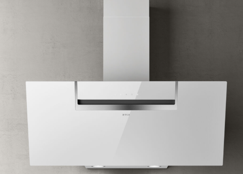 Elica SHEEN-S WH/A/90 wanddampkap van 90 cm breed in wit, krachtige afzuiging