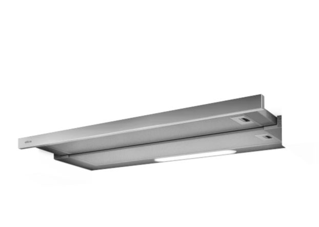 Afbeelding van de Elica ELITE 14 LUX GRIX/A/60 inbouwdampkap in grijze kleur en roestvrij staal.