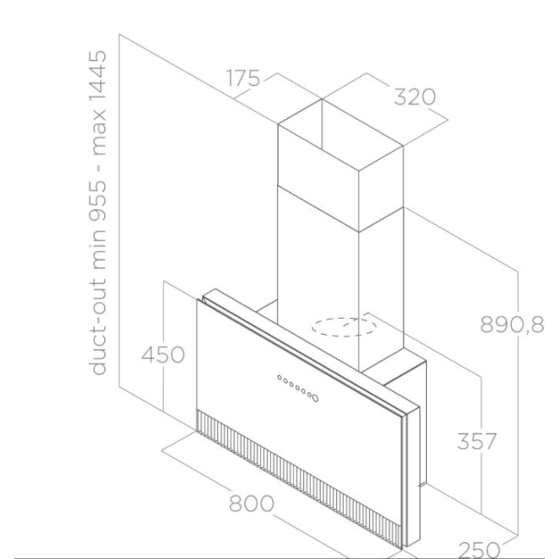 Elica SUPER PLAT GR/F/80 – 80 cm afzuigkap met Wifi, Bluetooth en geruisloze werking.