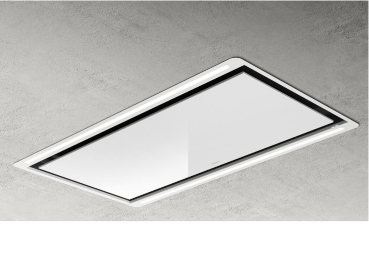 HILIGHT GLASS H30 WH/A/100 – Witte glazen afzuigkap met instelbare ledverlichting en krachtige afzuiging