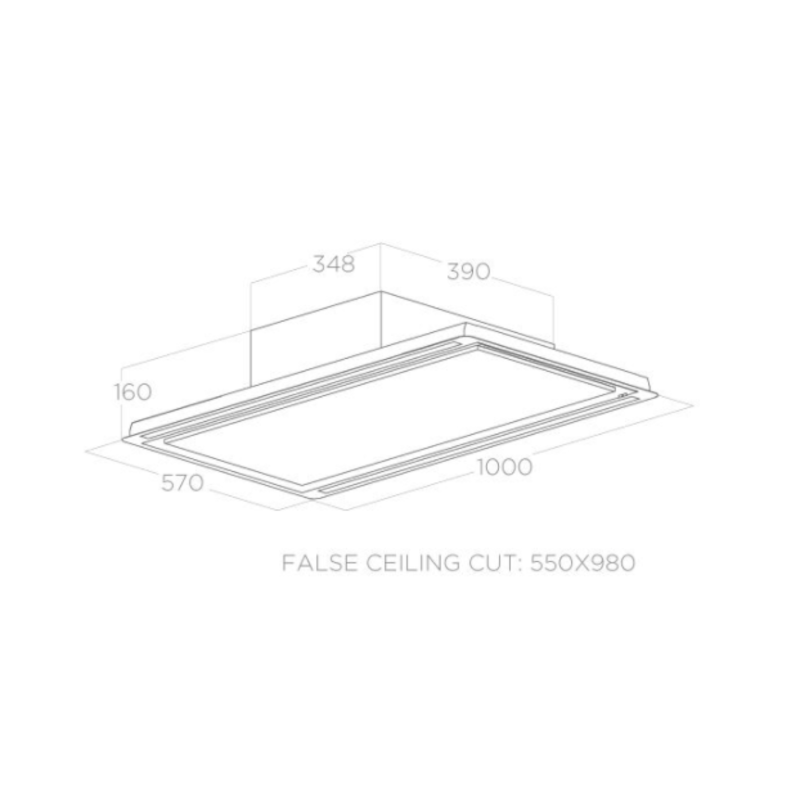 HILIGHT GLASS H30 WH/A/100 – Slimme afzuigkap met wi-fi bediening en verstelbare ledverlichting