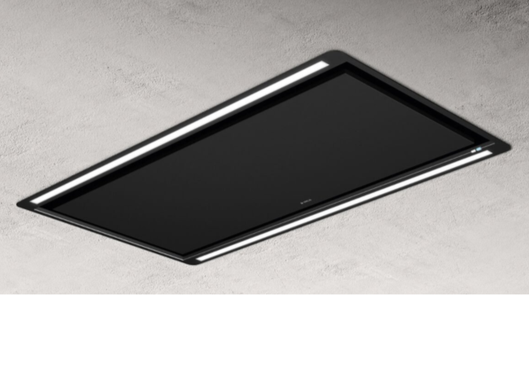 HILIGHT-X H16 BL MAT/A/100 – Slimline plafondafzuigkap in mat zwart met ledverlichting