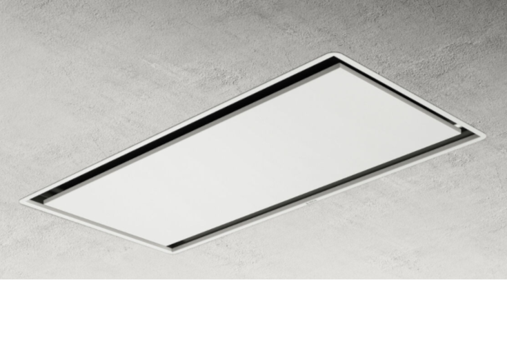 ILLUSION H16 WH/A/100 – Witte plafondafzuigkap geïntegreerd in een moderne keuken