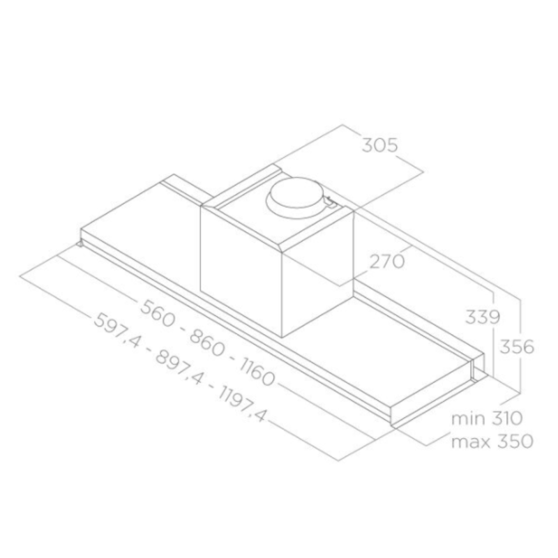 Elica LEVER IX/A/86 inbouwdampkap in roestvrij staal, perfect voor moderne keukens