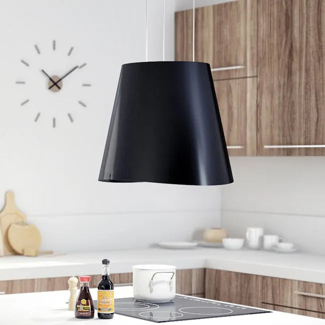 JUNO BL/F/50 – Elegante Zwarte Hangende Afzuigkap met Krachtige Prestaties
