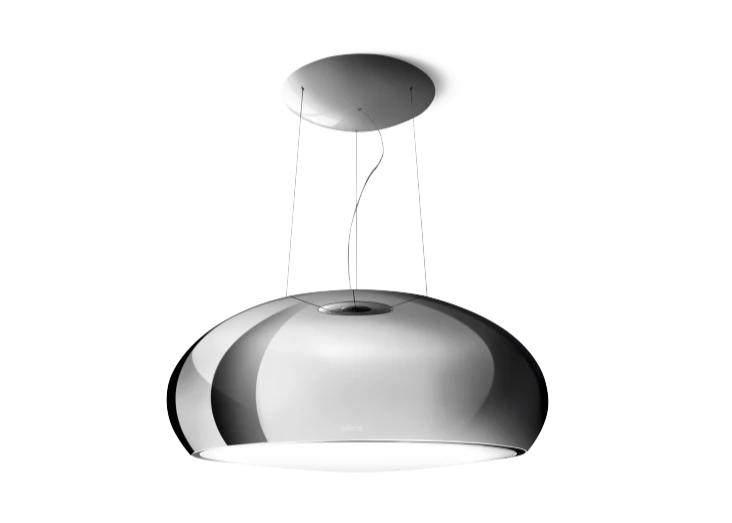 SEASHELL IX/F/80 in hoogglans roestvrij staal, elegant en krachtig boven de kookplaat