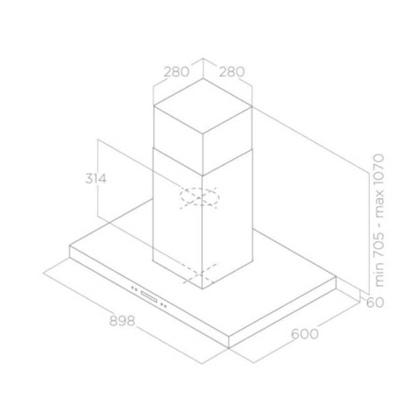 Touch control-bediening van de SPOT PLUS ISLAND IX/A/90 voor intuïtieve bediening