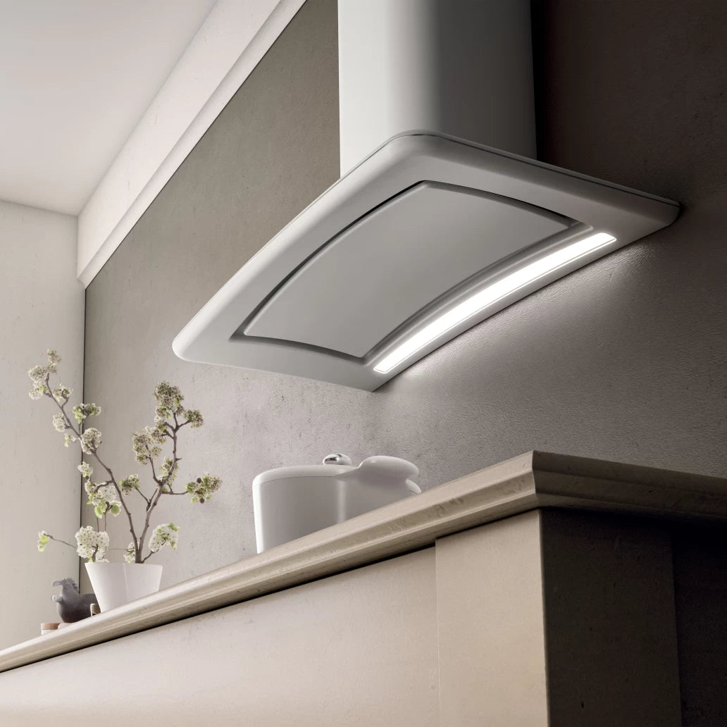 Elica SWEET WHITE F/85 – Wandafzuigkap in mat witte Afwerking