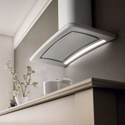 Elica SWEET WHITE F/85 – Wandafzuigkap in mat witte Afwerking