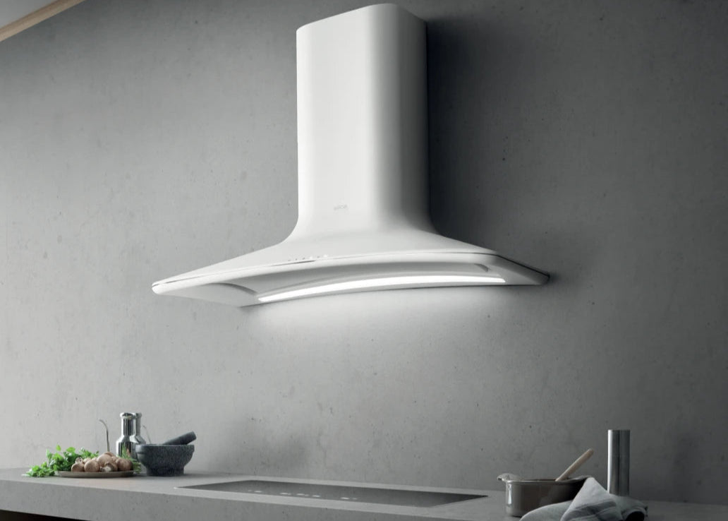 Elica SWEET WHITE F/85 – Wandafzuigkap in mat witte Afwerking