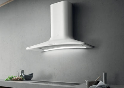 Elica SWEET WHITE F/85 – Wandafzuigkap in mat witte Afwerking