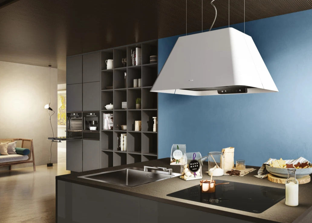 IKONA LIGHT WH/F/60 – Piramidevormige Mat Witte Afzuigkap