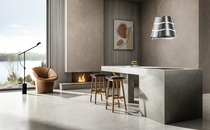 Elica WAVE UX IX/F/51 – Hangende Afzuigkap met Golvend Design in Roestvrij Staal