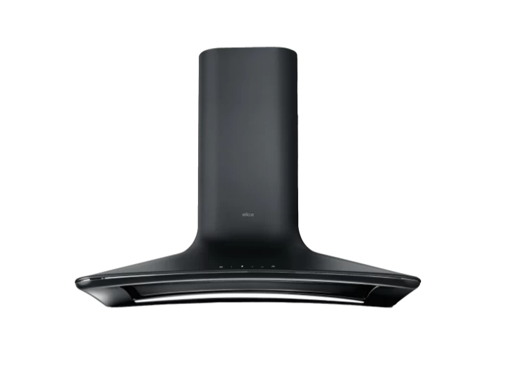 Elica SWEET MOON BLACK/F/85 –  bijzondere wandafzuigkap met Gietijzer Effect