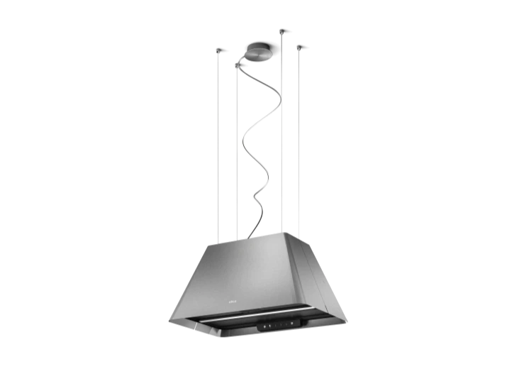 IKONA LIGHT IX/F/60 – Innovatieve Piramidevormige Afzuigkap Roestvrij staal