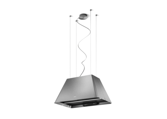IKONA LIGHT IX/F/60 – Innovatieve Piramidevormige Afzuigkap Roestvrij staal