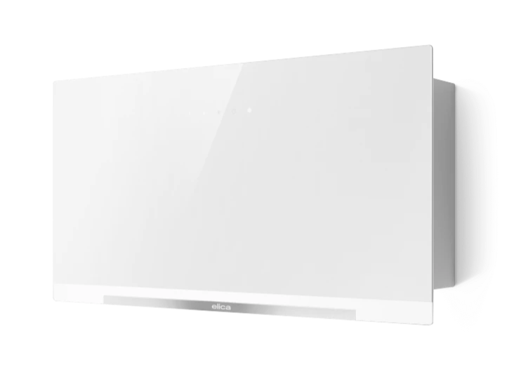 Elica APLOMB WH/A/60 witte wanddampkap, 60 cm breed, met LED-verlichting.