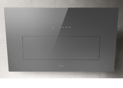 Elica BLOOM GR/A/85 wanddampkap in grijs met LED-verlichting, 85 cm breed.