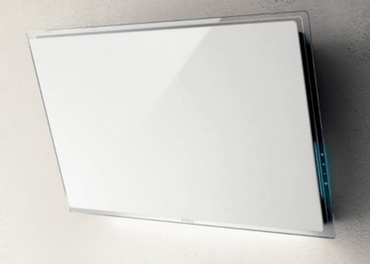 Elica ELLE WH/F/80 plafonddampkap in wit met LED-verlichting, 80 cm breed.