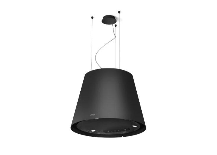 EASY UX BL MAT/F/50 hangende afzuigkap met zwarte soft-touch afwerking en LED verlichting
