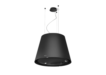 EASY UX BL MAT/F/50 hangende afzuigkap met zwarte soft-touch afwerking en LED verlichting