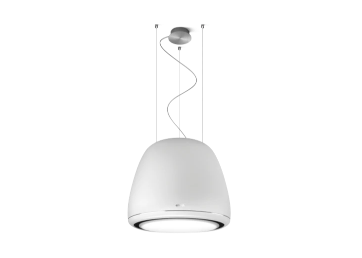 EDITH CLASSIC/F/50 hangende afzuigkap in soft touch witte afwerking