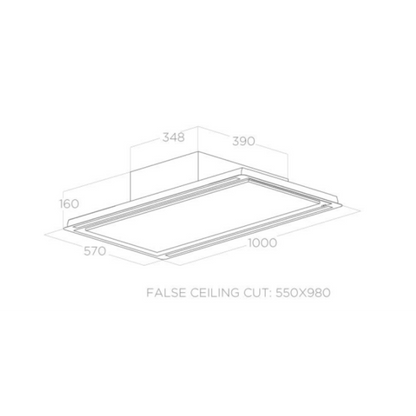 HILIGHT GLASS H30 WH/A/100 – Slimme afzuigkap met wi-fi bediening en verstelbare ledverlichting