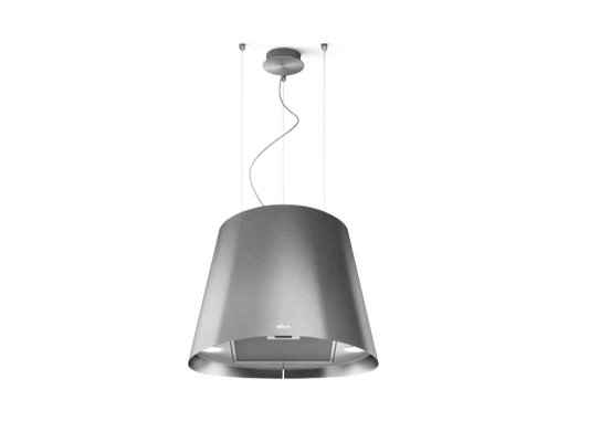 JUNO IX/F/50 ronde roestvrijstalen hangdampkap met strakke en moderne uitstraling