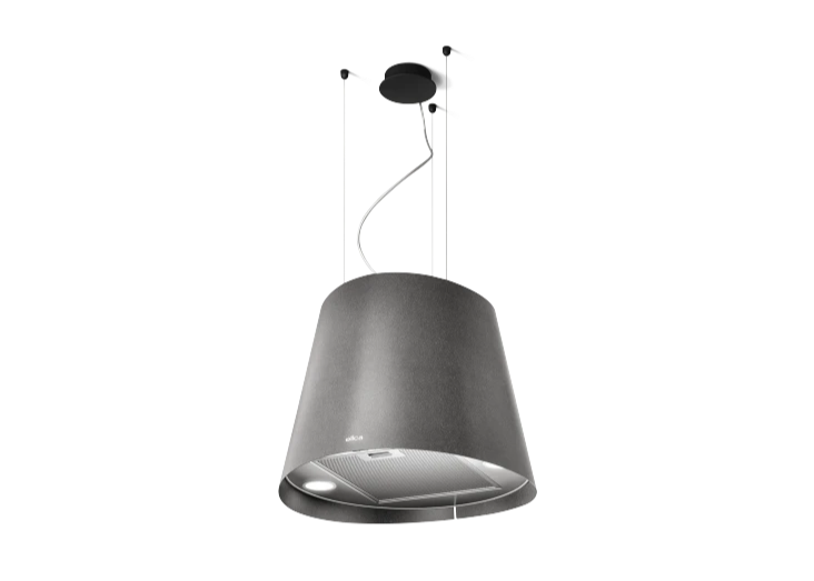 JUNO URBAN CAST IRON/F/50 ronde hangdampkap met gietijzer effect, ideaal voor industriële keukens