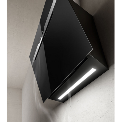 Compacte zwarte plafonddampkap Elica MAJESTIC NO DRIP BL/A/60 met krachtige afzuiging en LED-verlichting