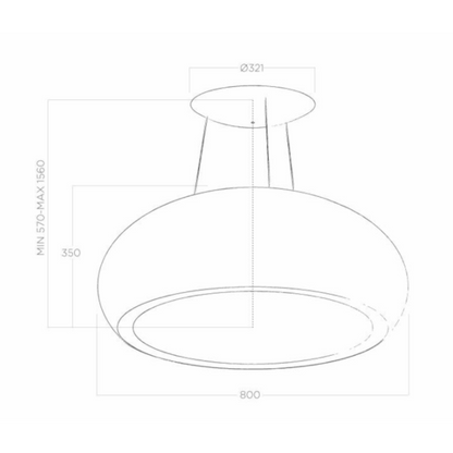 Automatische uitschakeling van de SEASHELL IX/F/80 voor geurvrije keukens