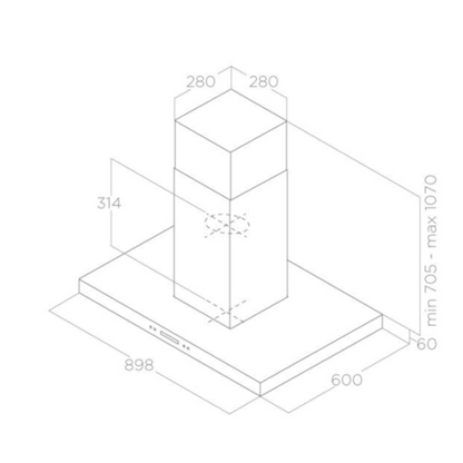 Touch control-bediening van de SPOT PLUS ISLAND IX/A/90 voor intuïtieve bediening